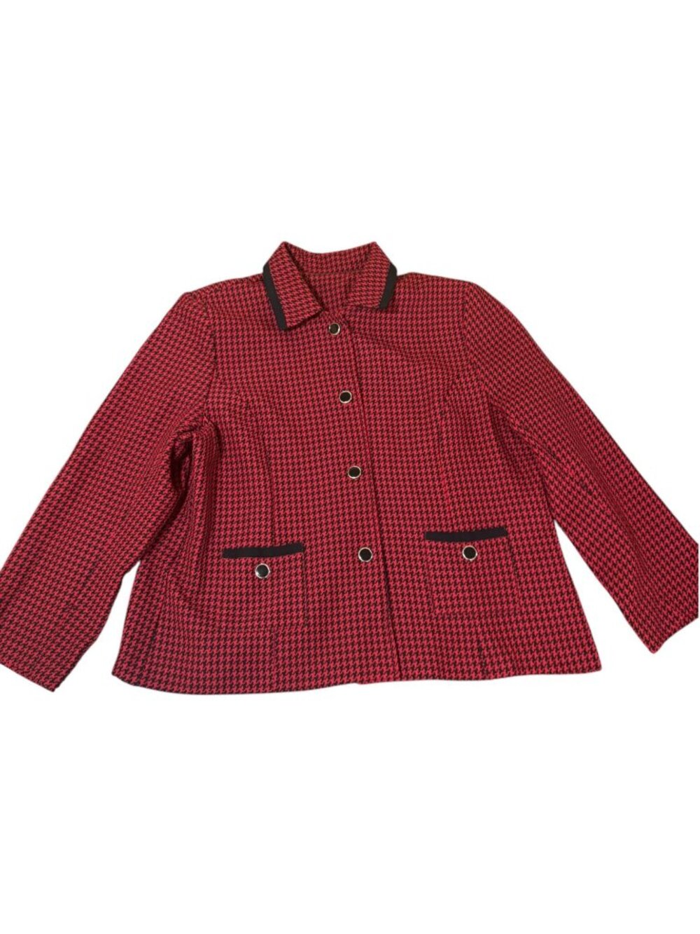 Vintage Nikki Red Houndstooth Size 20 Blazer